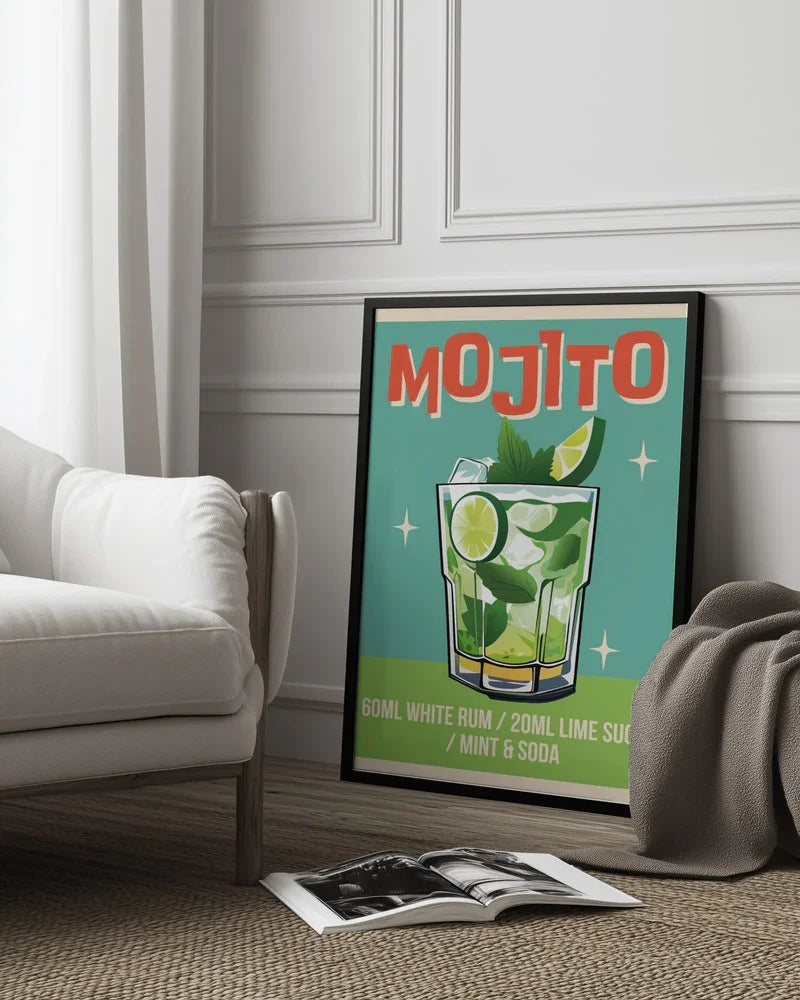 Mojito Cocktail - WallChart Art Studio Framed Art | Home or Office Art