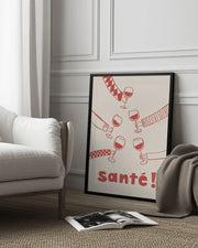 Santé! Wine Party with Friends - Rio Soléy Framed Art | Home or Office Art