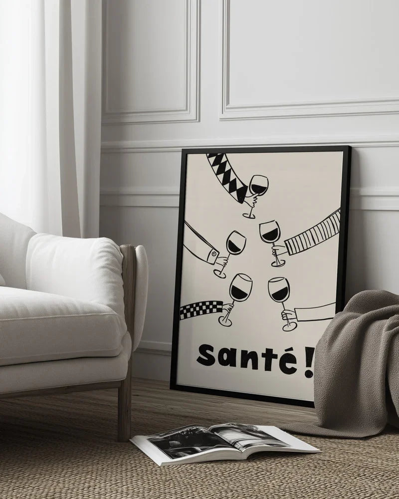 Santé Wine Party with Friends - Rio Soléy Framed Art | Home or Office Art