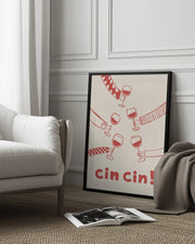 Cin cin! Wine Party with Friends - Rio Soléy Framed Art | Home or Office Art