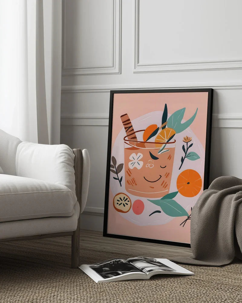 Cinnamon & Orange Cocktail - Uma Gokhale Framed Art | Home or Office Art