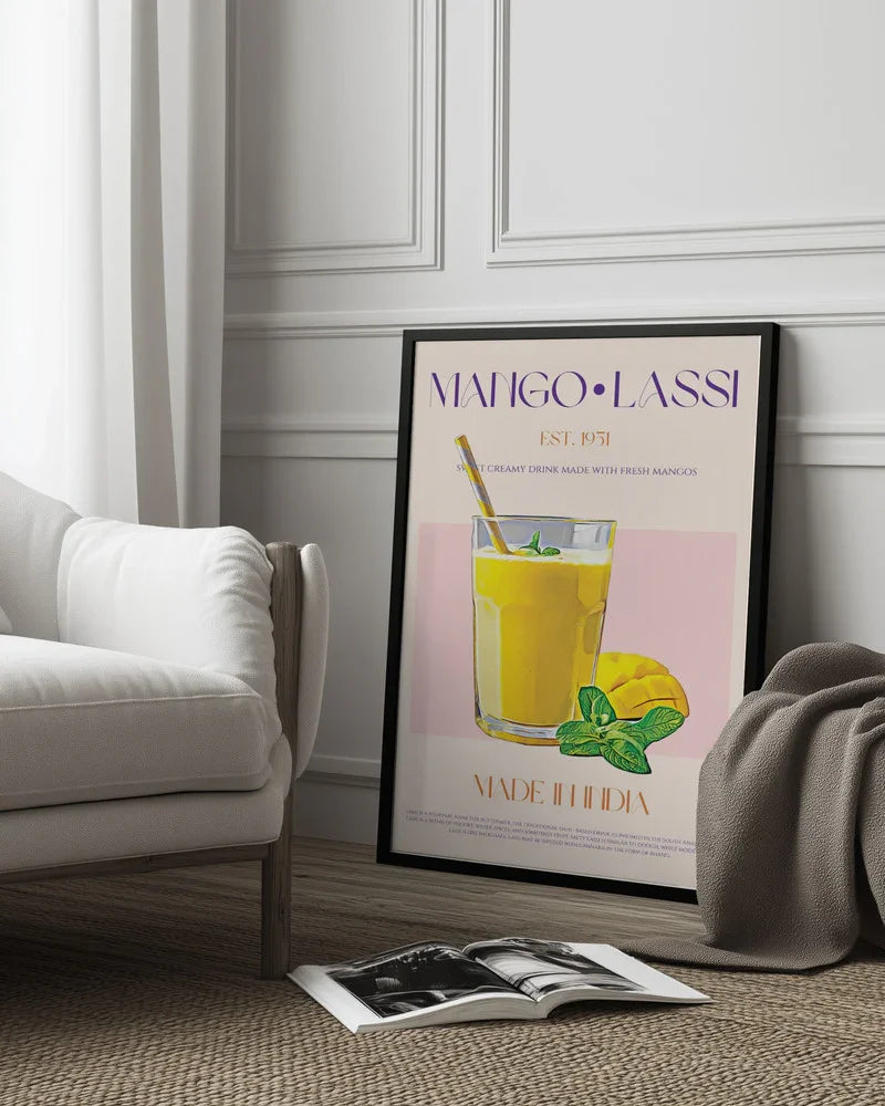 Mango Lassi Delight - Nazma Khokhar Framed Art | Home or Office Art