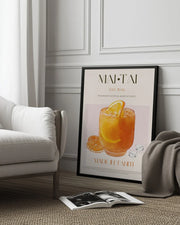 Orange Bliss Drink - Nazma Khokhar Framed Art | Home or Office Art