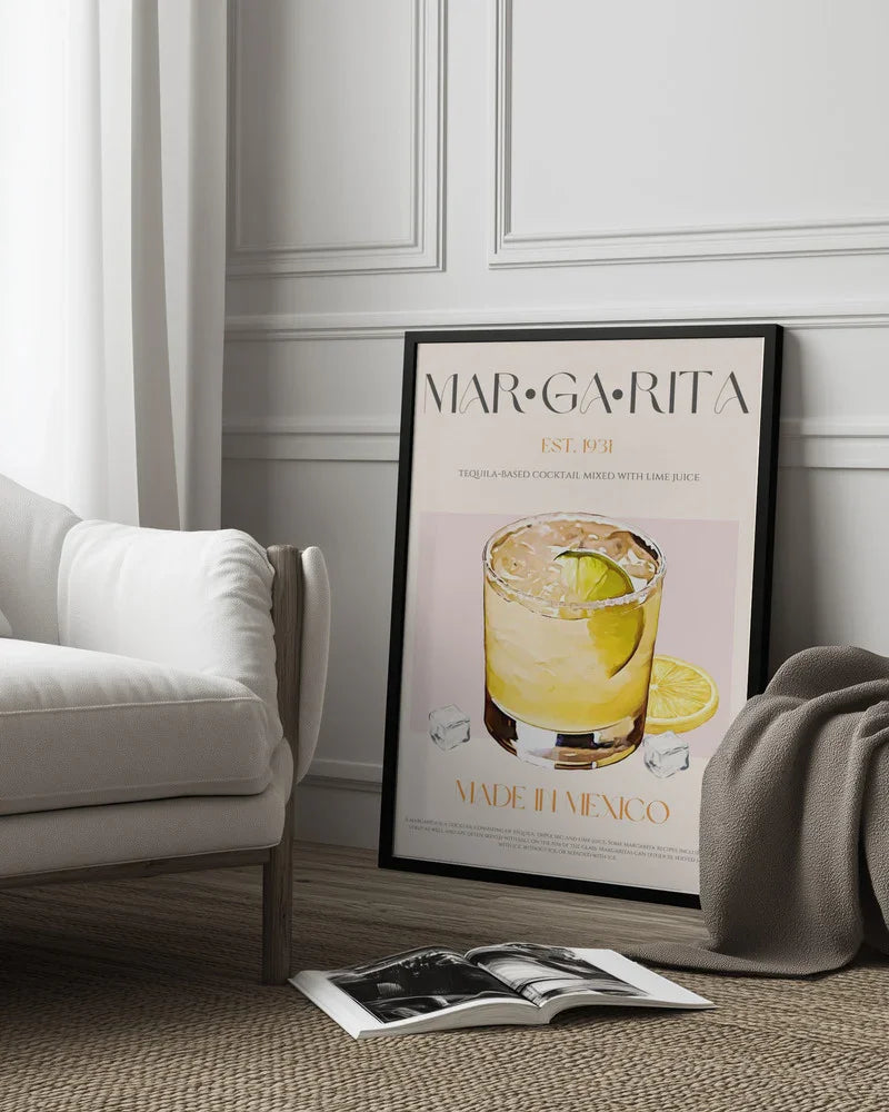 Margarita Print Cocktail - Nazma Khokhar Framed Art | Home or Office Art