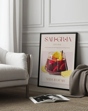 A Glass Filled With Red Wine - Nazma Khokhar Framed Art | Home or Office Art