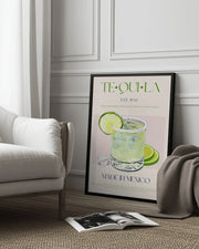 Tequila Drink With Lime And Ice - Nazma Khokhar Framed Art | Home or Office Art
