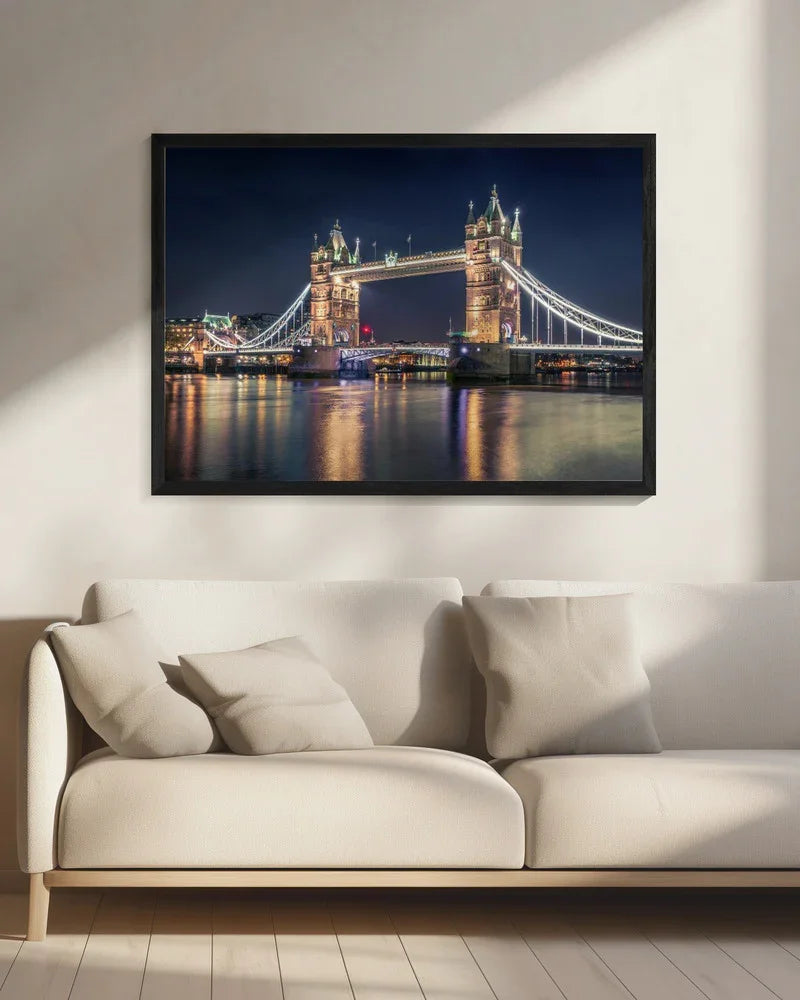 Night at The Tower Bridge - Nader El Assy Framed Art | Home or Office Art