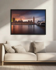 London Palace of Westminster Sunset - Merakiphotographer Framed Art | Home or Office Art