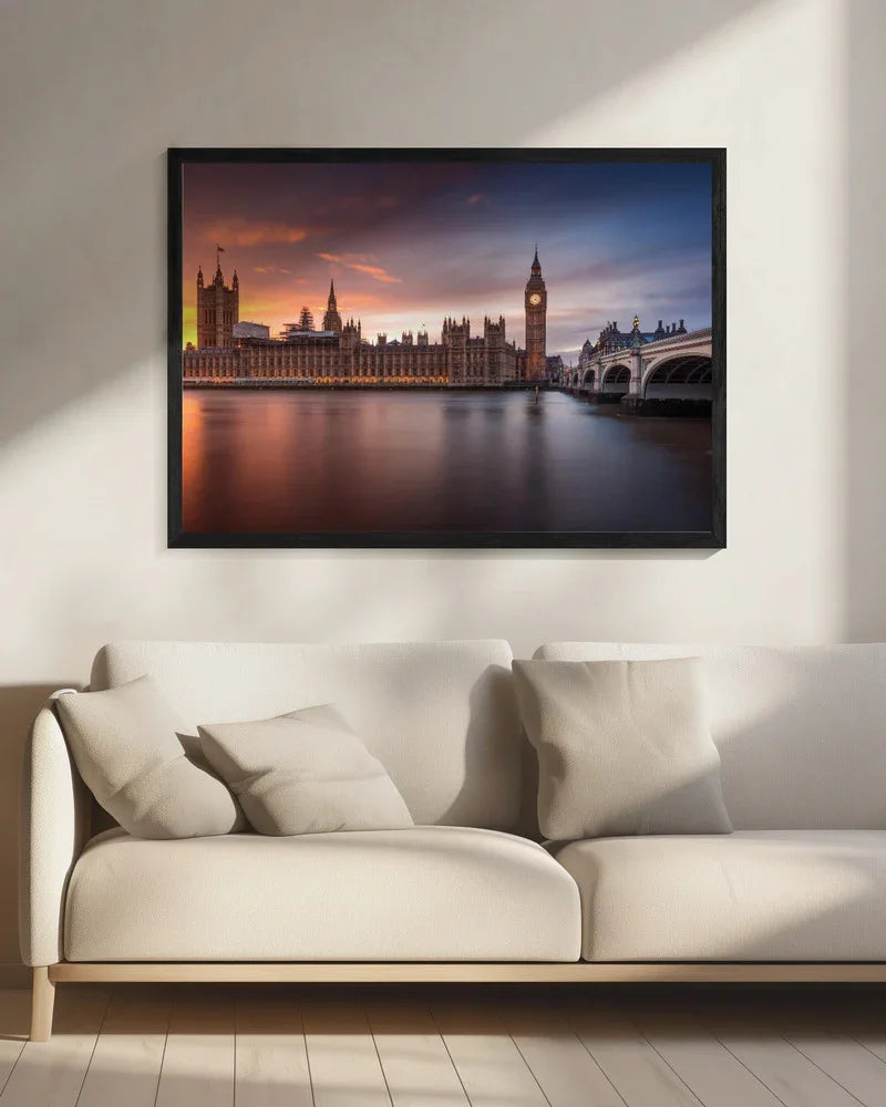 London Palace of Westminster Sunset - Merakiphotographer Framed Art | Home or Office Art