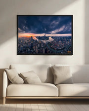 Shanghai in the cloud - Vview Chen Framed Art | Home or Office Art