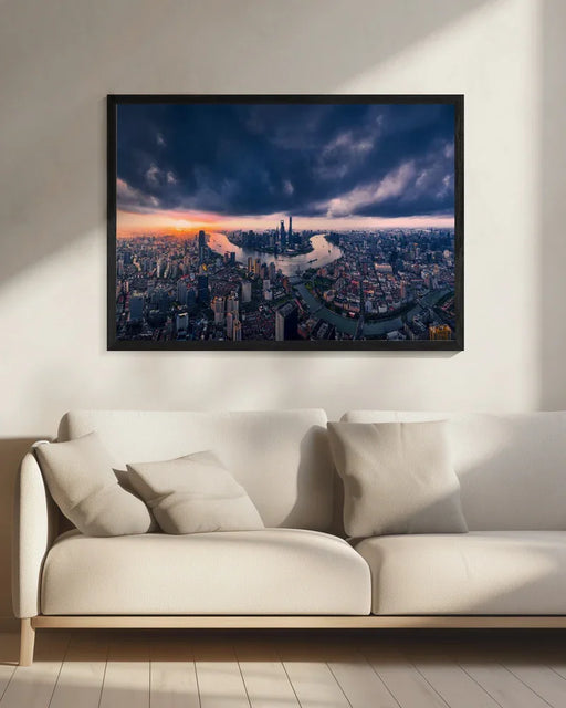 Shanghai in the cloud - Vview Chen Framed Art | Home or Office Art