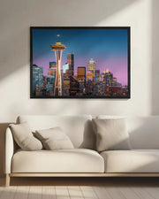 Pink Seattle. Framed Art Juan Pablo de Miguel | Home or Office Art