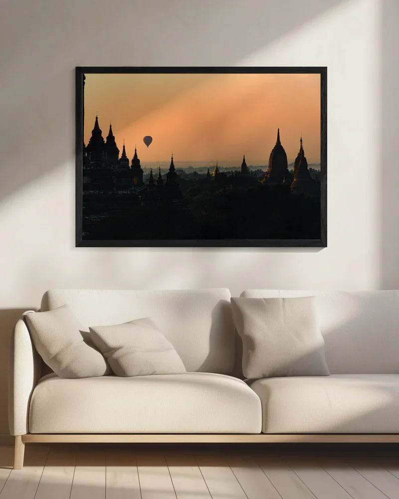 Sunrise in Bagan Framed Art Marco Tagliarino | Home or Office Art