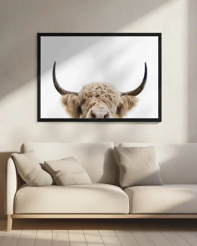 Peeking Cow Framed Art Kathrin Pienaar | Home or Office Art