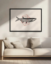 Fish In Geometrics Nº2 - Florent Bodart Framed Art | Home or Office Art