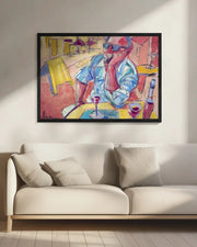 Contemplative Cafe Moment - Dorothy Fagan Framed Art | Home or Office Art