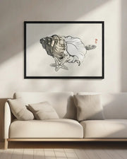Star Fish and Conch - Kono Bairei Framed Art | Home or Office Art