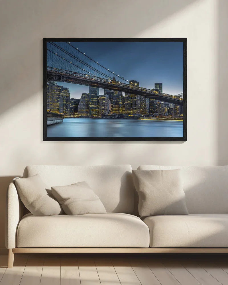 New York - Blue Hour over Manhattan - Michael Jurek Framed Art | Home or Office Art