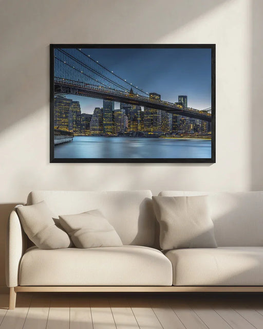 New York - Blue Hour over Manhattan - Michael Jurek Framed Art | Home or Office Art