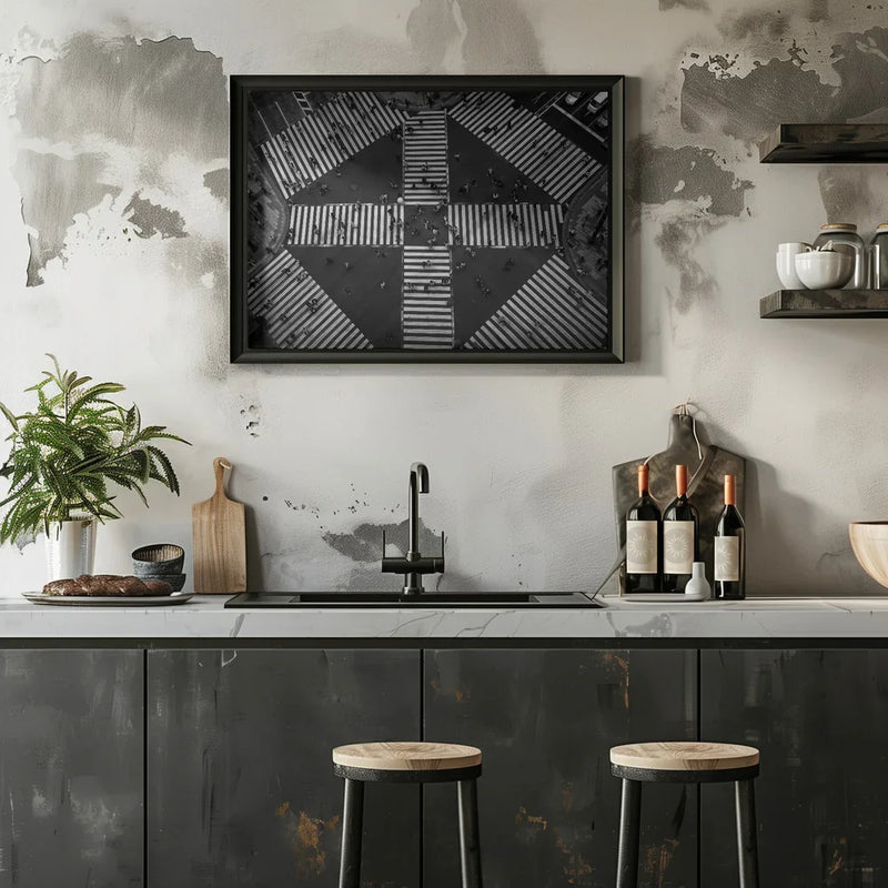 people crossing - Koji Tajima Framed Art | Home or Office Art