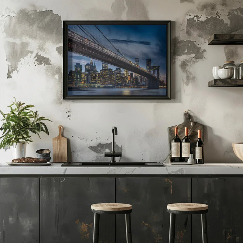 Manhattan from Dumbo - ILKER OZMEN Framed Art | Home or Office Art