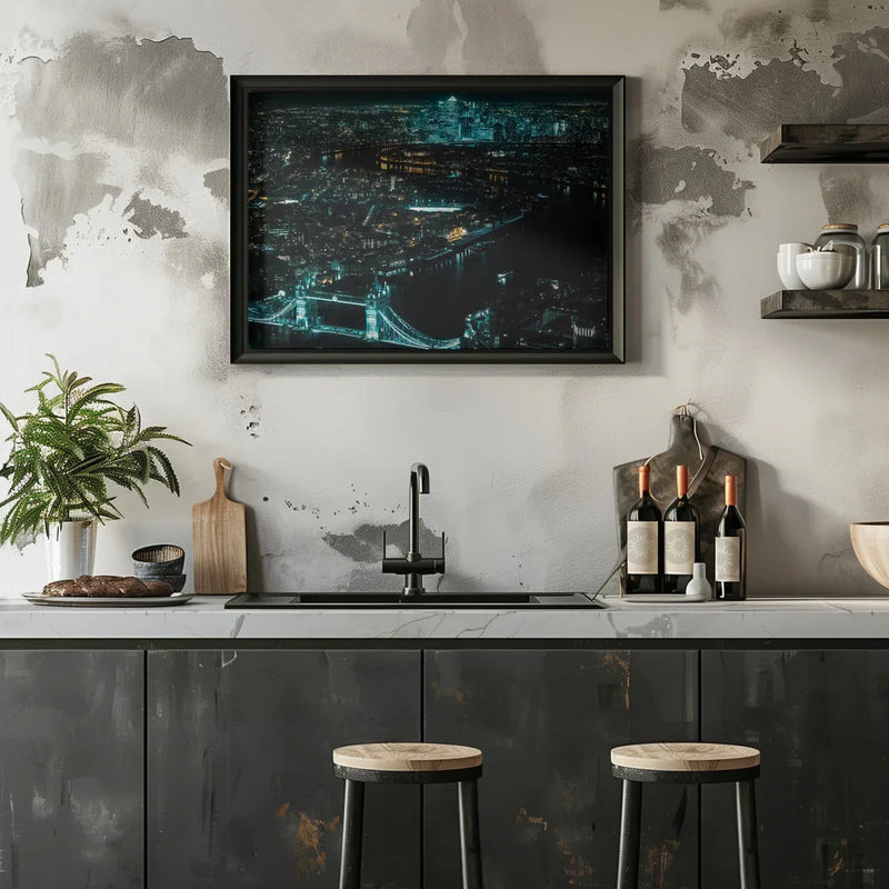 Cyberpunk London Framed Art I Framed Art ShutterLore | Home or Office Art