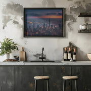 Sunrising Hong Kong Framed Art Javier de la Torre | Home or Office Art