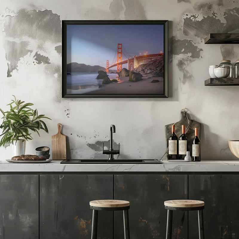 SUNSET BAY Framed Art fegari | Home or Office Art