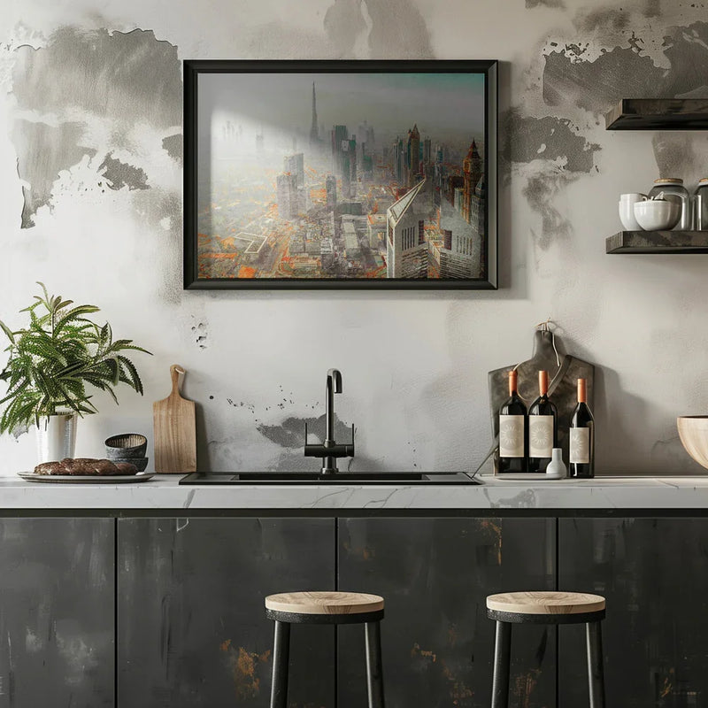 Twin Tower Framed Art Dubai Framed Art Carmine Chiriacò | Home or Office Art