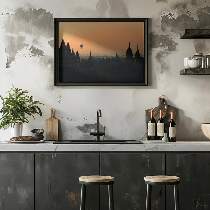 Sunrise in Bagan Framed Art Marco Tagliarino | Home or Office Art