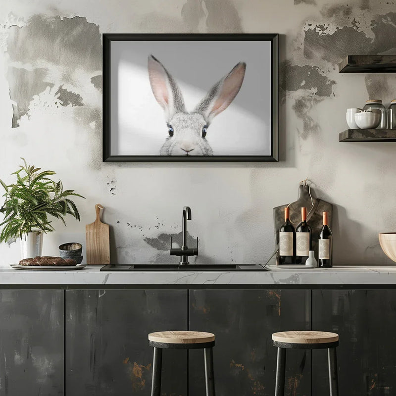 Peeking Bunny Framed Art Kathrin Pienaar | Home or Office Art