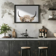 Peeking Cow Framed Art Kathrin Pienaar | Home or Office Art