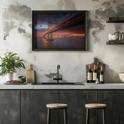 Bay Bridge at Night - Toby Harriman Framed Art | Home or Office Art