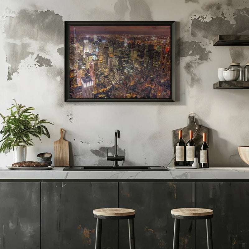 Night Life - Milton Mpounas Framed Art | Home or Office Art