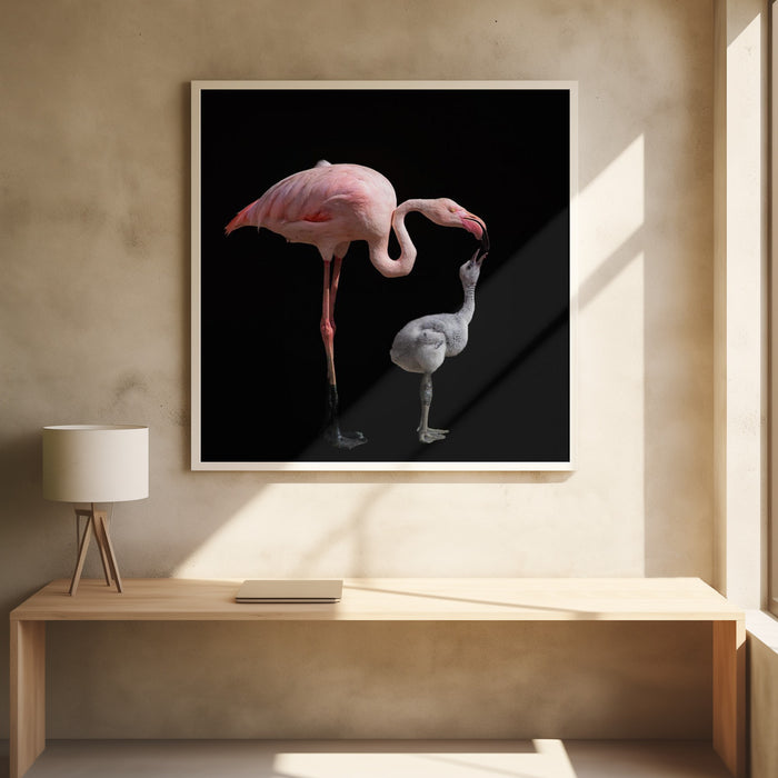 Become pink Square Poster Art Print by Mathilde Guillemot