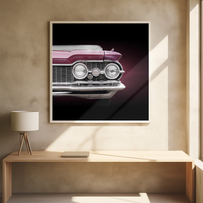 US classic car 1959 Super 88 Square Poster Art Print by Beate Gube