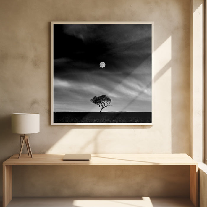 Stories under the Moon (No.5) Square Poster Art Print by Hsiao-Yang Fei