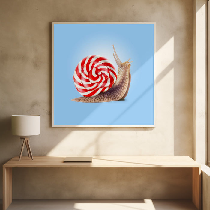 Snail Candy Square Poster Art Print by Artem Pozdniakov