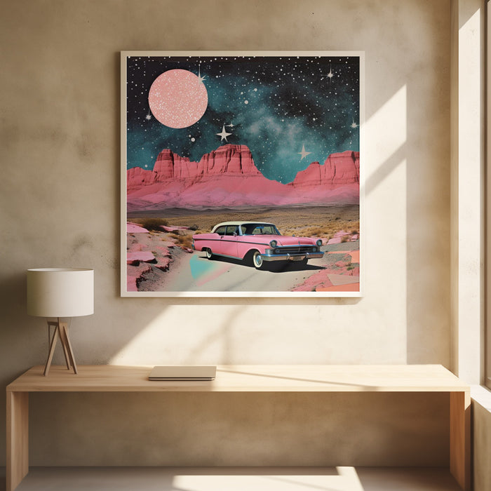 SpaceRide 4.0 Square Poster Art Print by Samantha Hearn