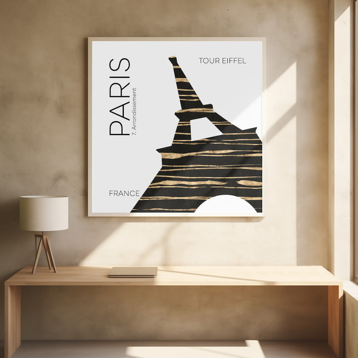 Urban Art PARIS Eiffel Tower Square Poster Art Print by Melanie Viola