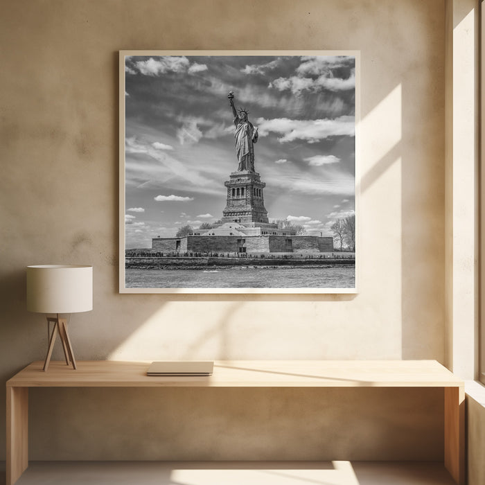 NYC Statue of Liberty Square Poster Art Print by Melanie Viola
