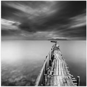 Long Pier by George Digalakis Square Canvas Print Art for Modern Home Decor. Decorate your office or living room with canvas artwork