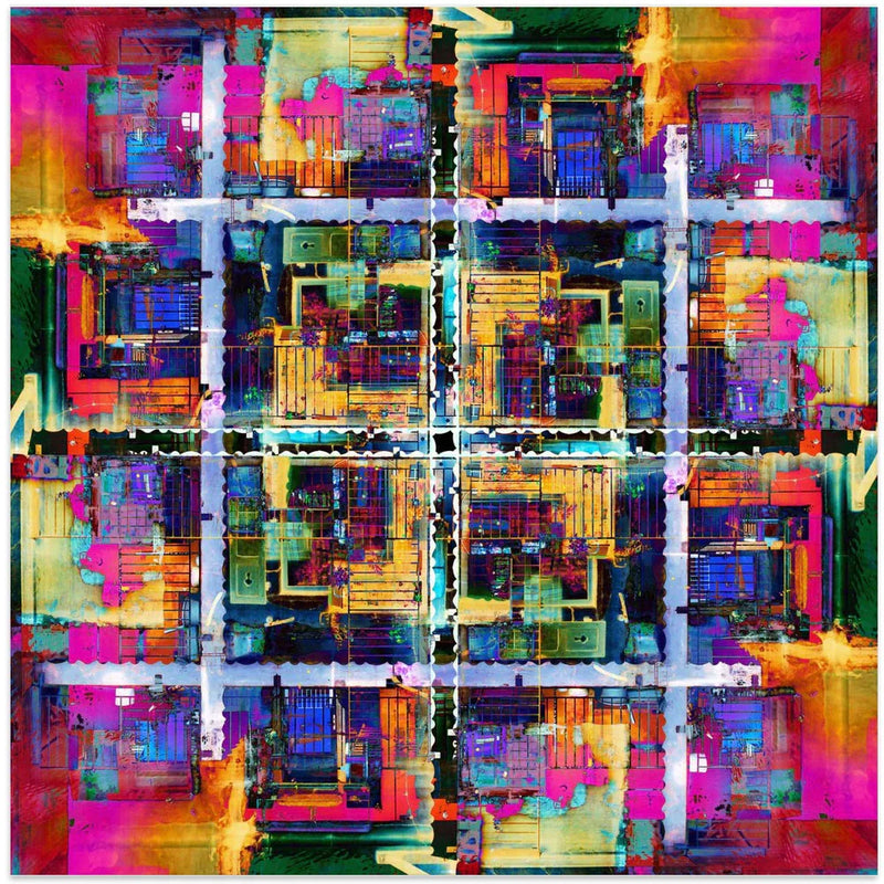 Annecy 8 by Igor Shrayer Square Canvas Print Art for Modern Home Decor. Decorate your office or living room with canvas artwork