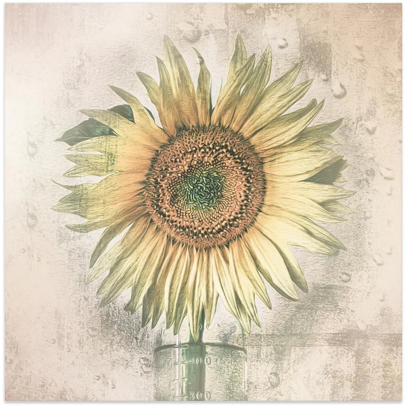 sunflower by Kerstin Kaufmann Square Canvas Print Art for Modern Home Decor. Decorate your office or living room with canvas artwork