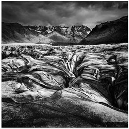 The Black Glacier by George Digalakis Square Canvas Print Art for Modern Home Decor. Decorate your office or living room with canvas artwork