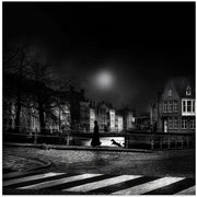 Moonlight stroll by Piet Flour Square Canvas Print Art for Modern Home Decor. Decorate your office or living room with canvas artwork