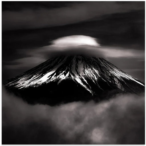The last Fujiyama in Heisei by Masayuki Nozaki Square Canvas Print Art for Modern Home Decor. Decorate your office or living room with canvas artwork
