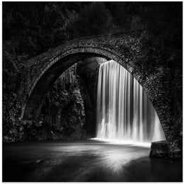 Paleokaria Waterfall by George Digalakis Square Canvas Print Art for Modern Home Decor. Decorate your office or living room with canvas artwork