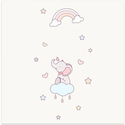 Little Elephant Square Canvas Art  Xuan Thai 