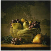Still life Late Summer Fruit by Monique van Velzen Square Canvas Print Art for Modern Home Decor. Decorate your office or living room with canvas artwork